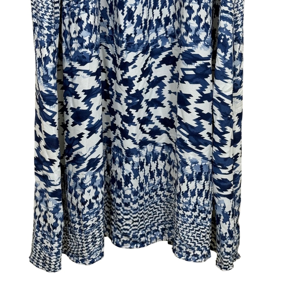 Moon Collection Blue and White Printed Maxi Dress - Picture 7 of 12
